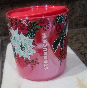 Starbucks 2022 Holiday "Red poinsettia" Coffee cup-NEW